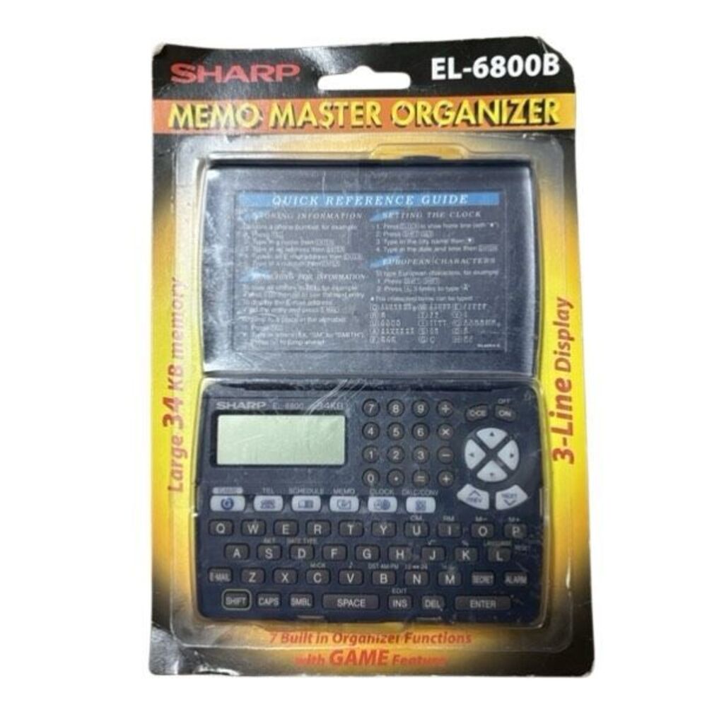 Sharp EL-6800B Memo Master Organizer -New-Open Box